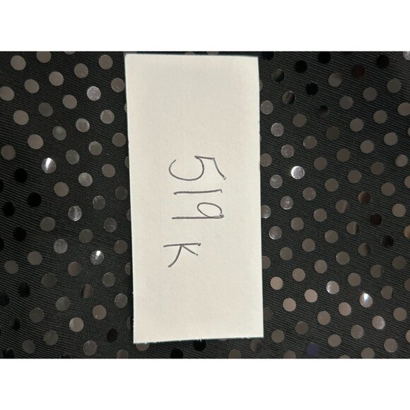 Vintiage Teddi Evening Black Sequined Sharkbite Hem Whimsygoth Dress Size 16 - Picture 8 of 8